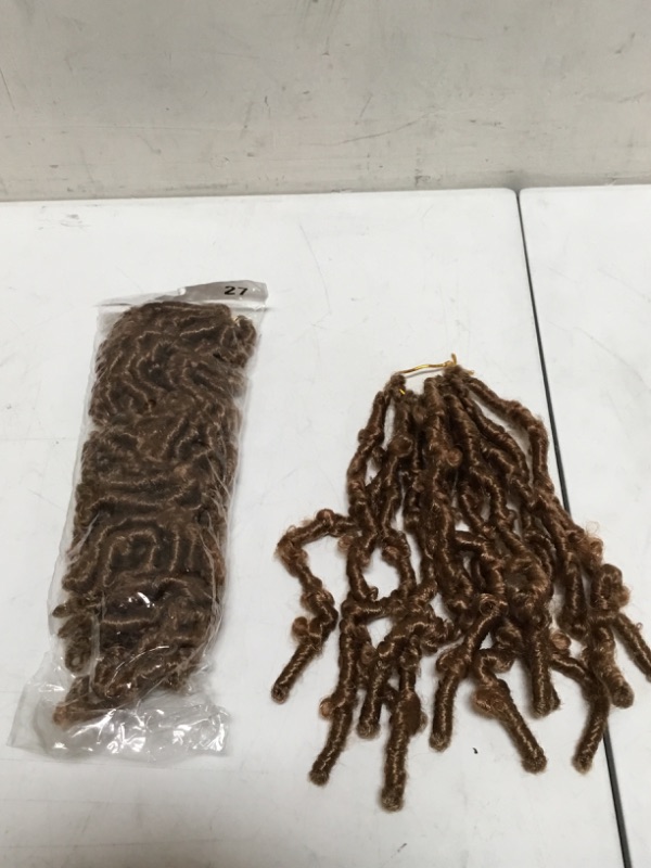 Photo 2 of 12" Butterfly Locs Crochet Braids Distressed Goddess Faux Locs Hair Extensions (2 packs)
