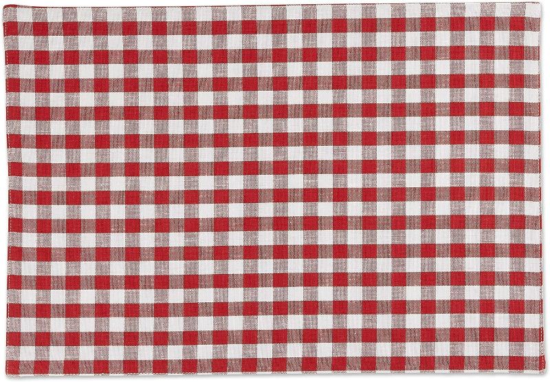 Photo 1 of 1 PC  Gingham Check Tabletop Collection, Red,
