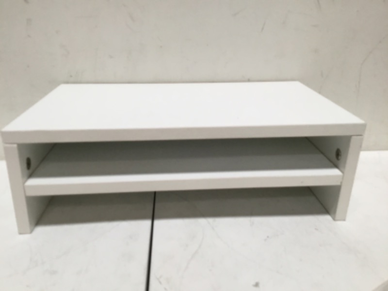 Photo 2 of  Desktop Display Stand in Particle Board White Gloss 17 x 10 inches