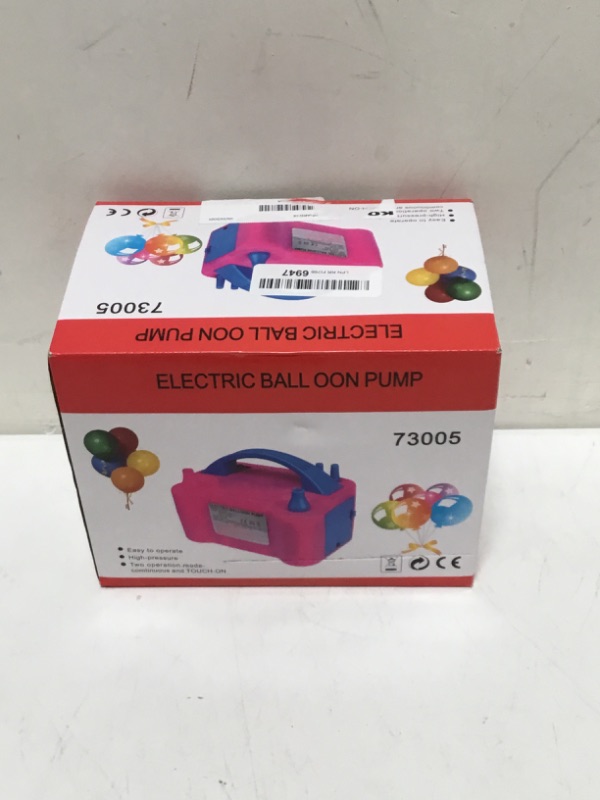 Photo 2 of AGPTEK Electric Air Balloon Pump, 110V 600W Rose Red Portable Dual Nozzle Inflator/Blower for Party Decoration