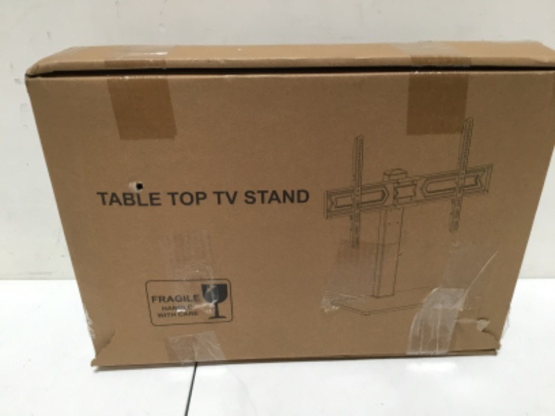 Photo 2 of Universal TV Stand, Swivel TV Stand Base Fits Most 37 to 70 Inch LCD LED Screens, 9 Levels Height Adjustable Table Top TV Stand with Tempered Glass Base, Holds up to 88lbs, Max VESA 600x400mm