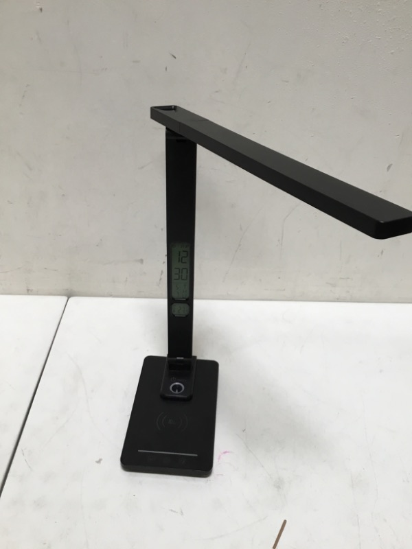 Photo 3 of LED Desk Lamp, Desk Lamp with Wireless Charger, Suitable for Home, Office Dimmable Desk Lamp, with USB Charging Port, Built-in Clock, Calendar, Thermometer and Automatic Timing Reading Desk Lamp.

