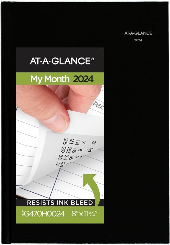 Photo 1 of 
AT-A-GLANCE 2024 Monthly Planner, DayMinder, 8" x 11-3/4", Large, Monthly Tabs, Hardcover, Black (G470H0024)