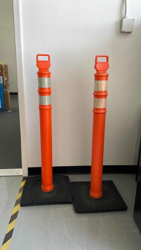 Photo 1 of TWO TRAFFIC GUIDE CONES H50”