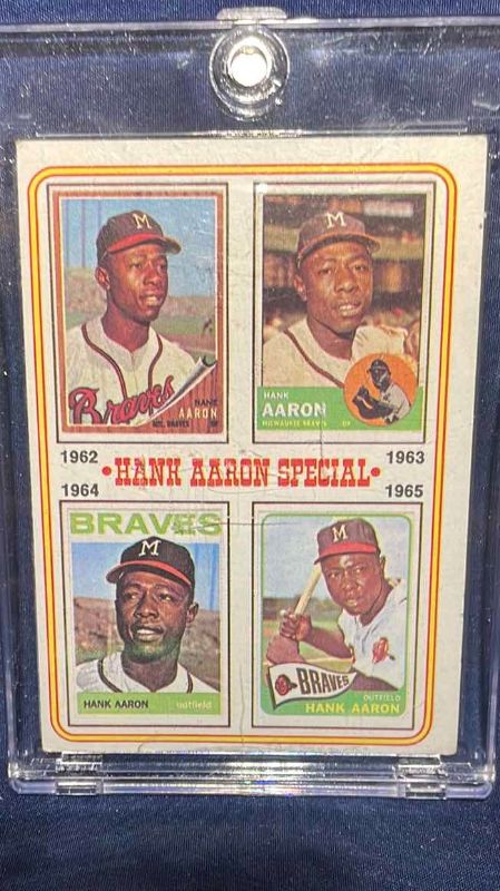 Photo 1 of RARE 1974 TOPPS HANK AARON SPECIAL CARD 4