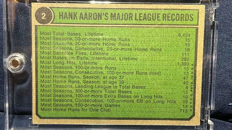 Photo 2 of 1974 HANK AARON TOPPS CARD #2