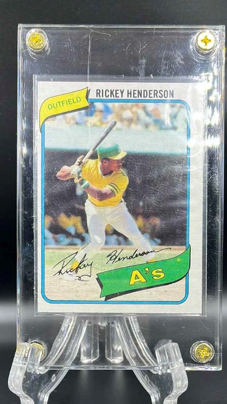 Photo 1 of 1980 RICKEY HENDERSON TOPPS ROOKIE CARD 462