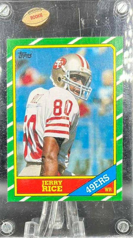 Photo 1 of 1986 JERRY RICE TOPPS ROOKIE CARD 161