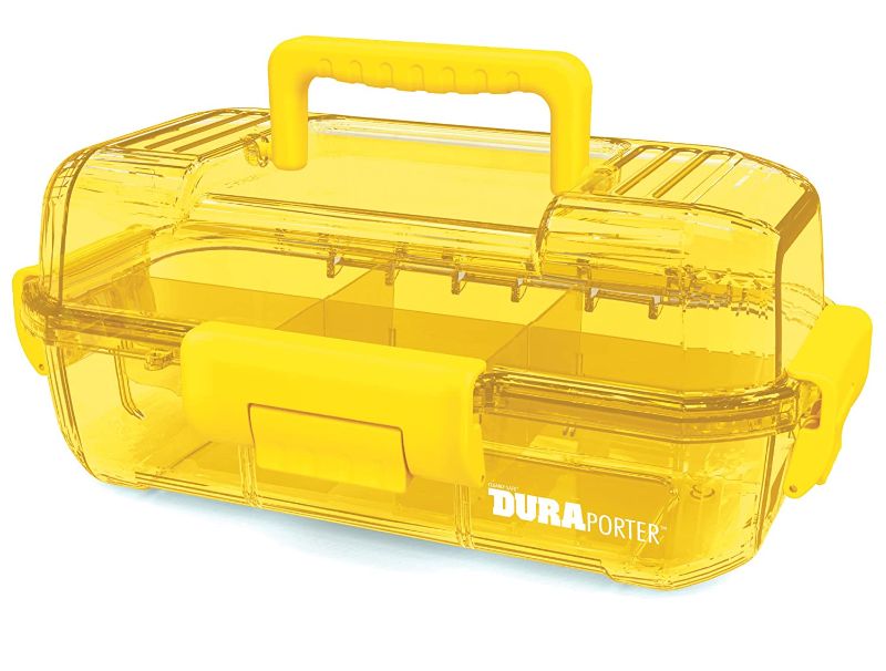 Photo 1 of DURAPORTER PORTABLE TRANSPORT BOX  YELLOW 13” X 7” H7”