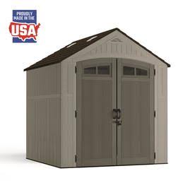 Photo 1 of (2) PC CRAFTSMAN STORAGE SHEDS MODEL CMXRSSC7550 (COMPLETE SET UNKNOWN) BOTH UNITS WRAPPED ON CRATE