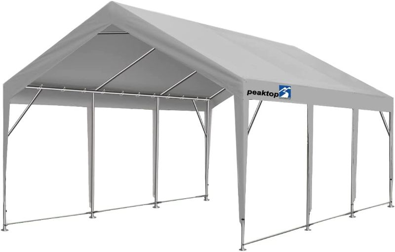 Photo 2 of PEAKTOP 12’ X 20’ HEAVY DUTY CARPORT CAR SHELTER (NEW)