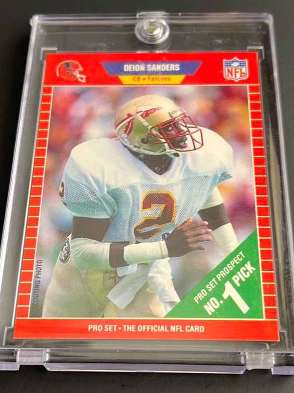 Photo 1 of 1989 DEION SANDERS PRO SET ROOKIE CARD 486