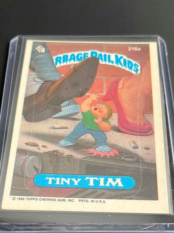 Photo 1 of 1986 GARBAGE PAIL KIDS TINY TIM TOPPS 216A