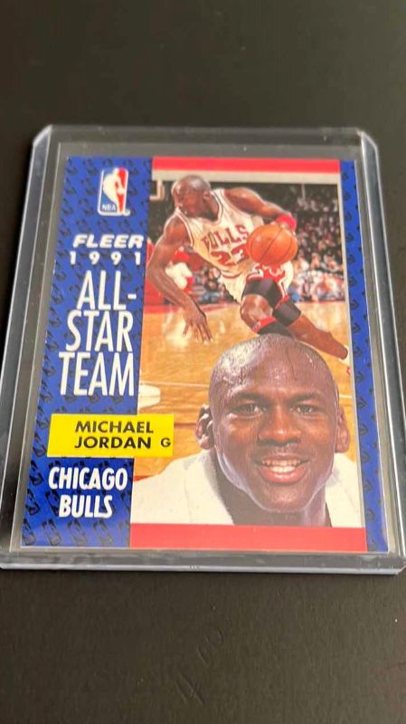 Photo 1 of 1991 MICHAEL JORDAN FLEER CARD 211