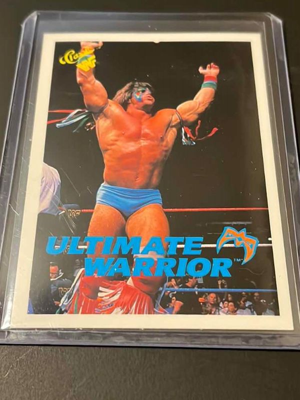 Photo 1 of RARE 1990 THE ULTIMATE WARRIOR CLASSIC GAMES CARD 106