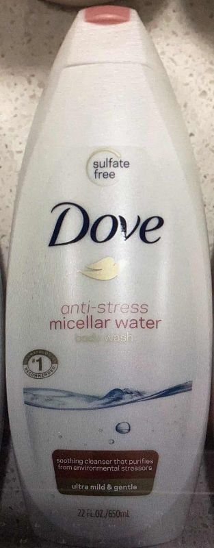 Photo 1 of DOVE ANTI-STRESS MICELLAR WATER BODY WASH 22OZ SET OF 3