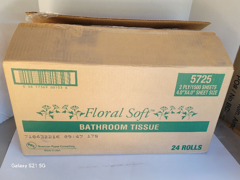 Photo 2 of FLORAL SOFT BATHROOM TISSUE 24 ROLL CASE 5725