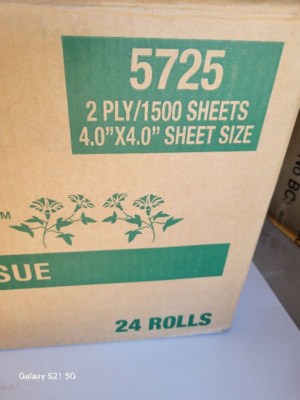 Photo 2 of FLORAL SOFT BATHROOM TISSUE 24 ROLL CASE 5725