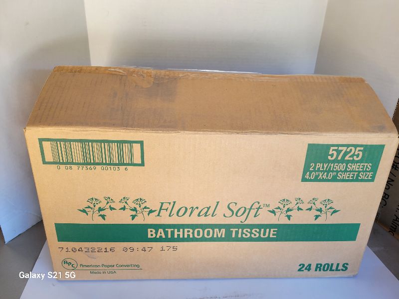 Photo 1 of FLORAL SOFT BATHROOM TISSUE 24 ROLL CASE 5725