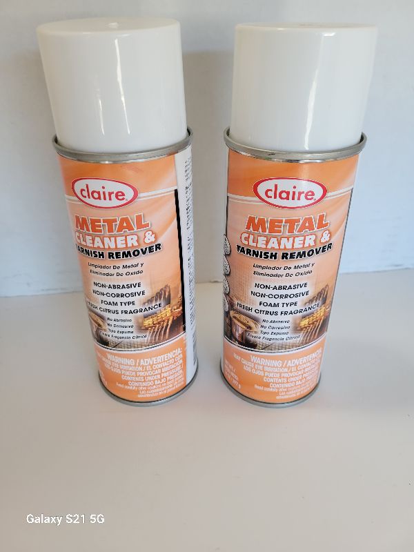 Photo 1 of 2 X CLAIRE METAL CLEANER SPRAY CANS