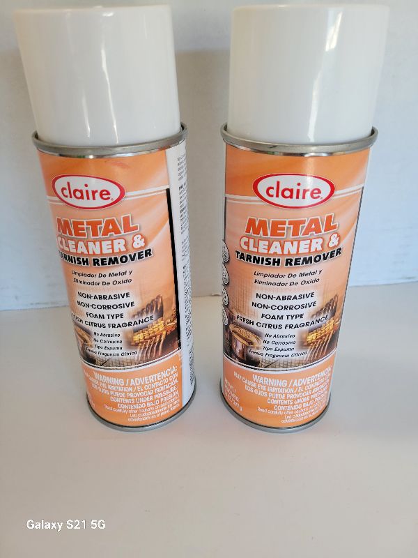 Photo 1 of 2 X CLAIRE METAL CLEANER SPRAY CANS