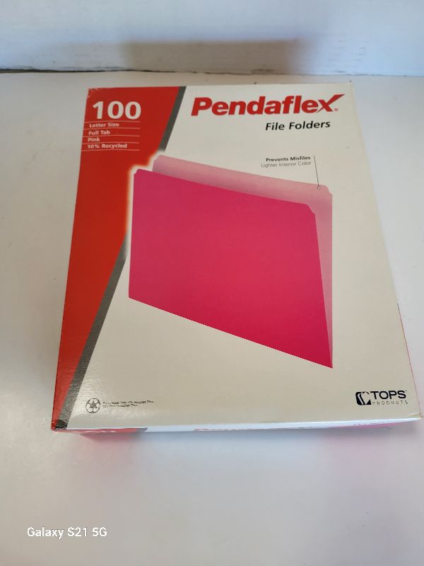 Photo 1 of PENDAFLEX FILE FOLDERS LETTER SIZE 100 COUNT PINK