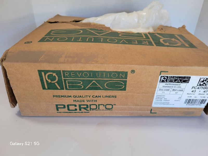 Photo 1 of REVOLUTION BAG PREMIUM CAN LINERS 43' X 47"  8 ROLLS