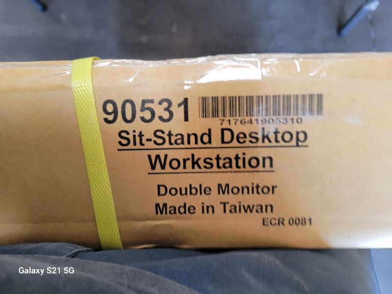 Photo 2 of SIT-STAND DESKTOP WORKSTATION DOUBLE MONITOR 90531