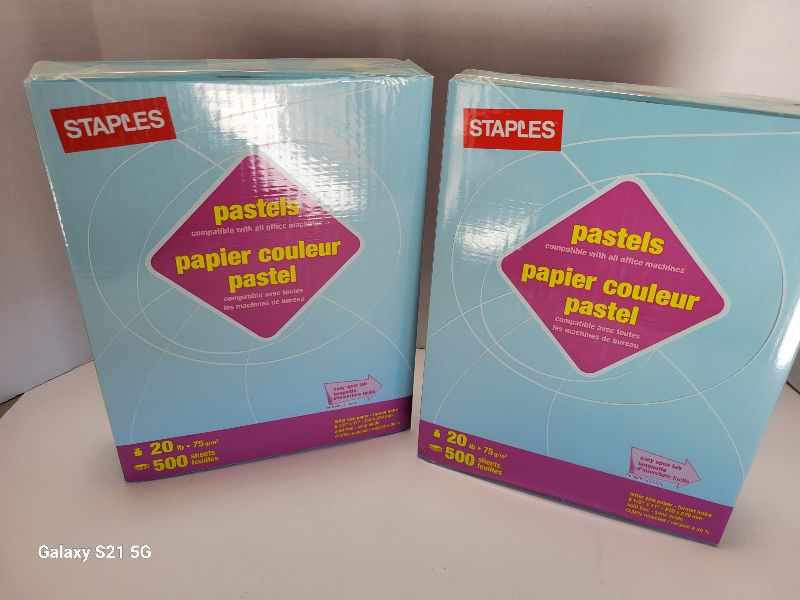 Photo 1 of 2 X STAPLES PASTELS 500 SHEET REAMS