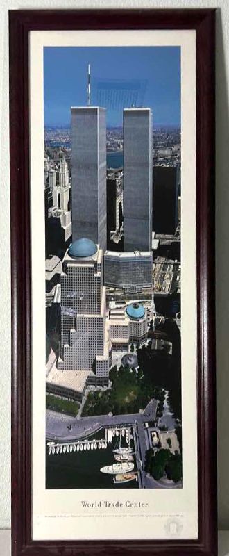 Photo 1 of WORLD TRADE CENTER ARTWORK- COMMEMORATIVE PHOTO FRAMED 16” x 43