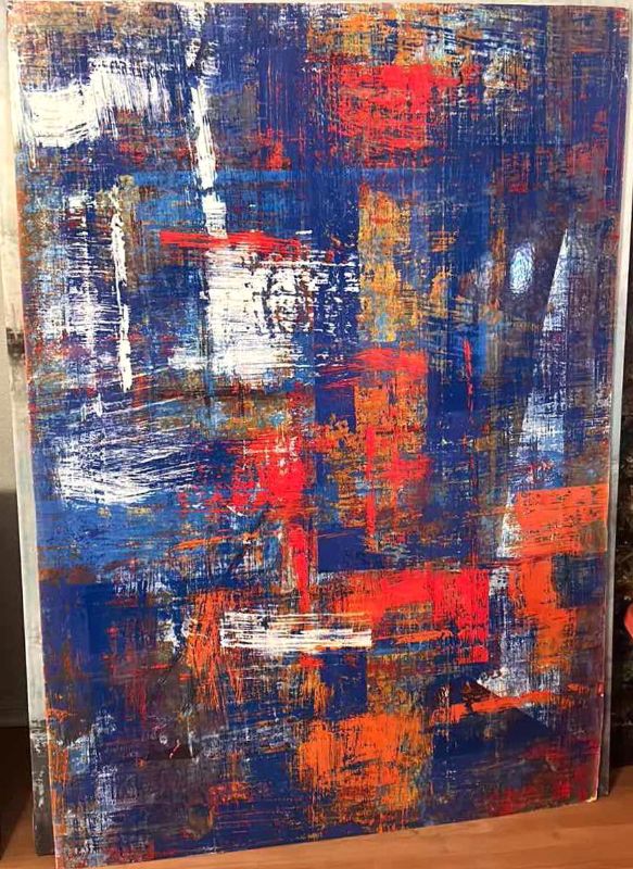 Photo 1 of ABSTRACT POSTER BOARD ARTWORK UNFRAMED 39 1/2” x 57”