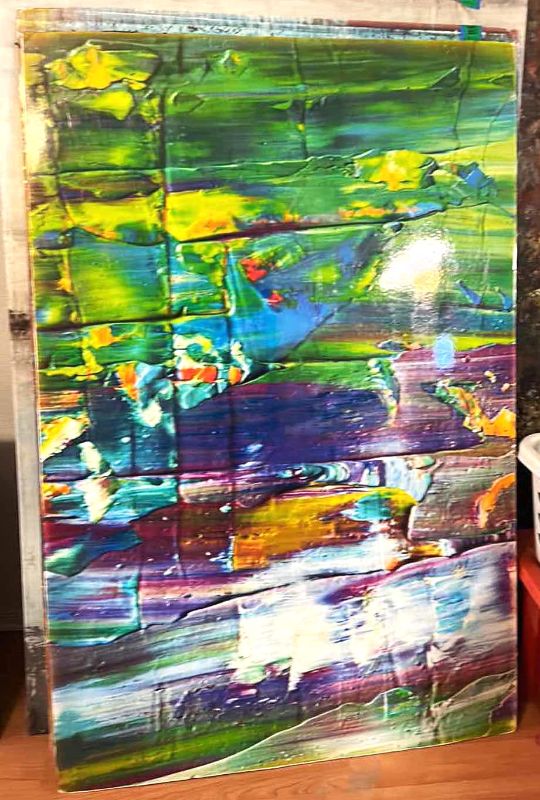 Photo 1 of ABSTRACT POSTER BOARD ARTWORK UNFRAMED 39 1/2” x 57”