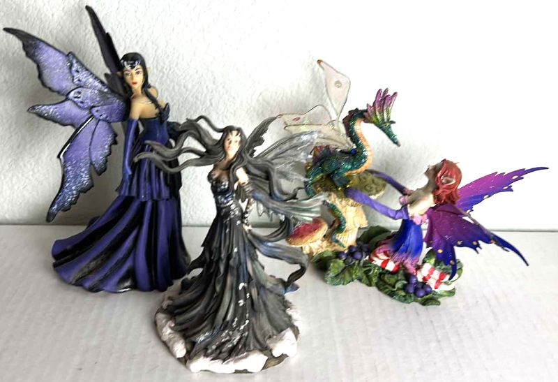 Photo 1 of 3 FAIRY FIGURINES TALLEST H8” (1 LIMITED EDITION NUMBERED)