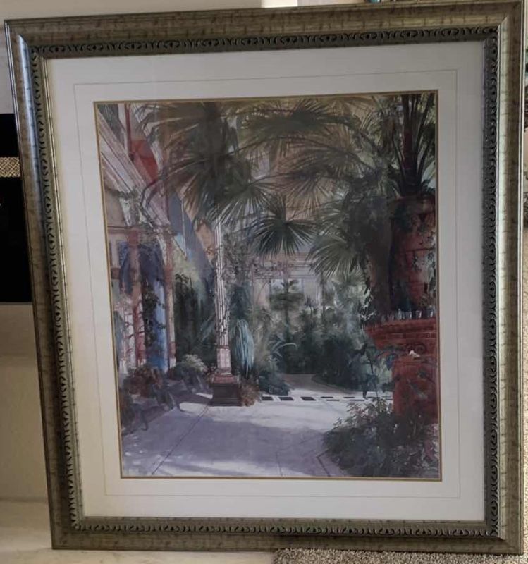 Photo 1 of "INTERIOR OF THE PALM HOUSE" CARL BLECHEN PRINT 45” X 52”