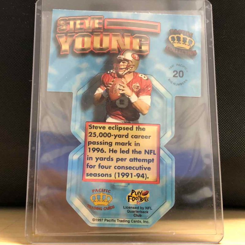 Photo 1 of 1997 PACIFIC STEVE YOUNG BIG NUMBERS #20 FOOTBALL CARD