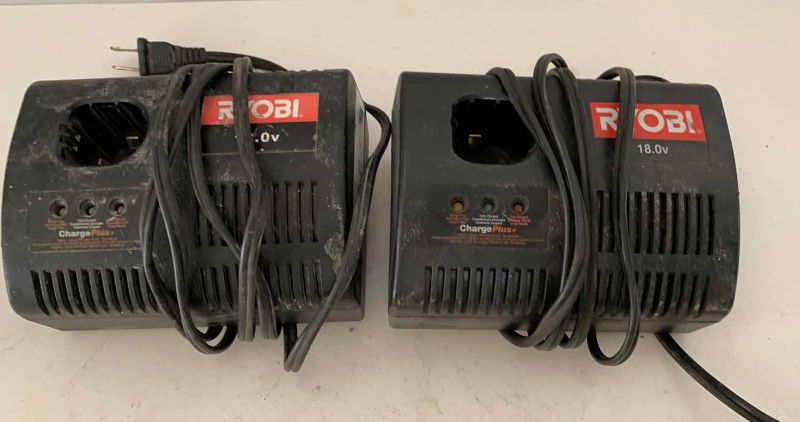 Photo 1 of 2 RYOBI 18 V CHARGERS