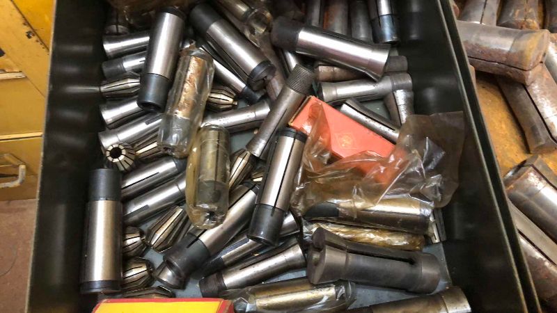 Photo 1 of 3 DRAWERS OF COLLETS AND STRAIGHT SHANKS