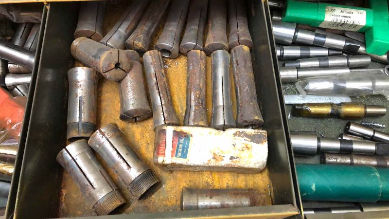 Photo 1 of 3 DRAWERS OF COLLETS AND STRAIGHT SHANKS
