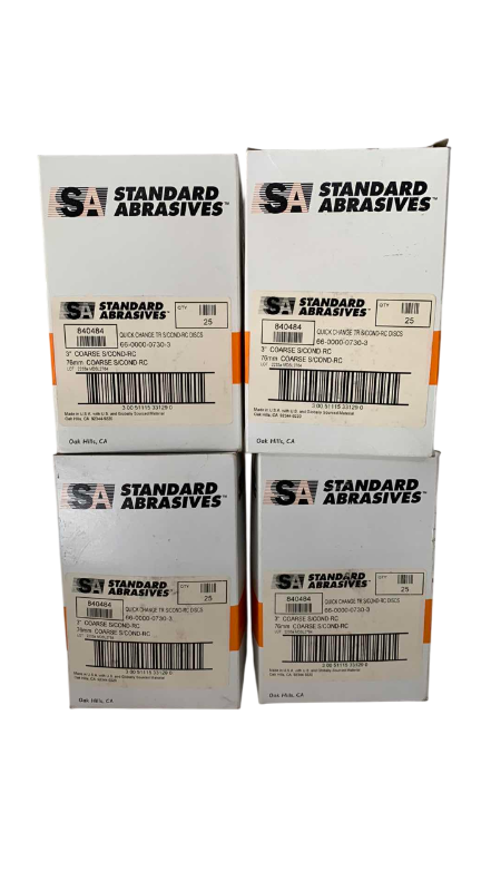 Photo 1 of 4-BOXES OF STANDARD ABRASIVE QUICK CHANGE CERAMIC DISCS