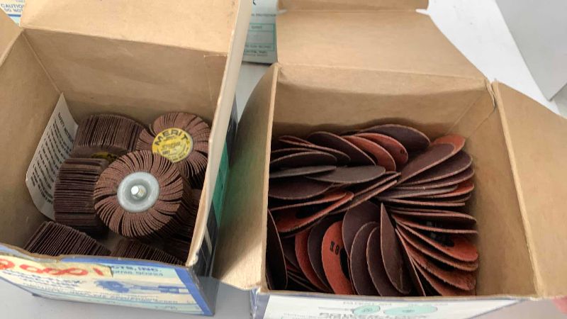 Photo 1 of 5 BOXES MERIT GRINDING SUPPLIES