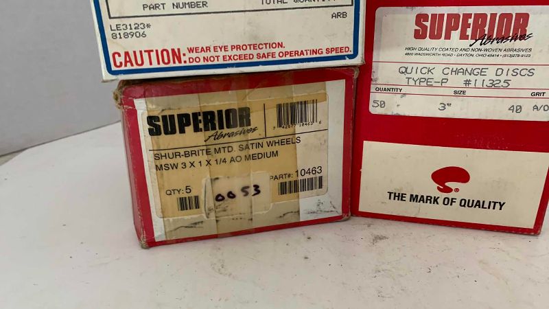 Photo 1 of 3 BOXES OF GRINDING SUPPLIES