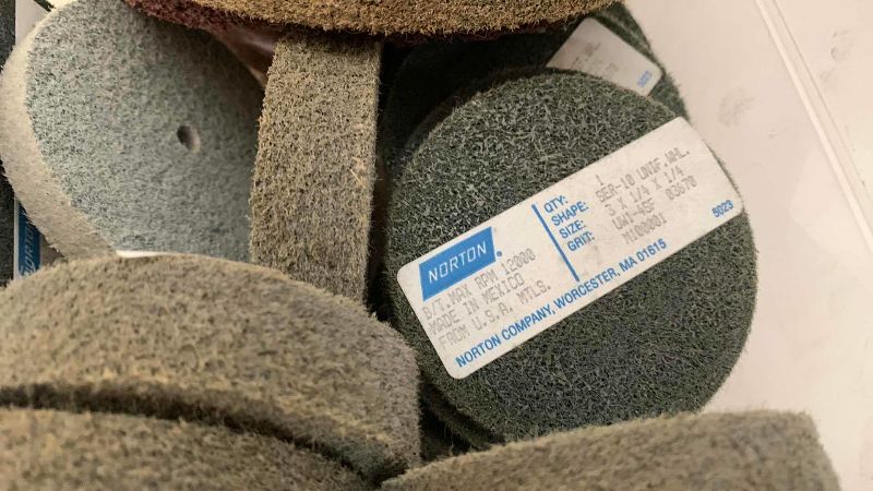 Photo 1 of 2 CONTAINERS OF GRINDING SUPPLIES