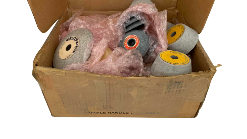 Photo 1 of BOX OF VARIOUS GRINDING WHEELS