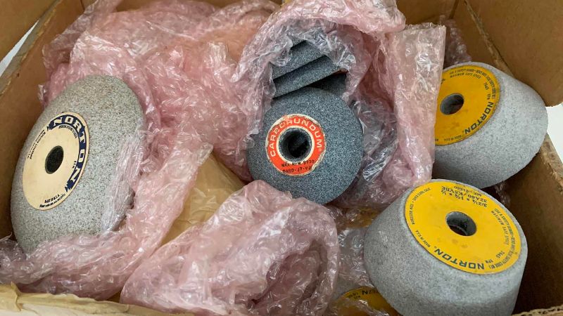 Photo 1 of BOX OF VARIOUS GRINDING WHEELS