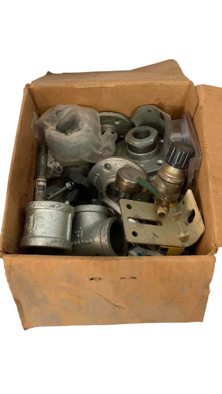 Photo 1 of BOX OF GALVINIZED STEEL FITTINGS