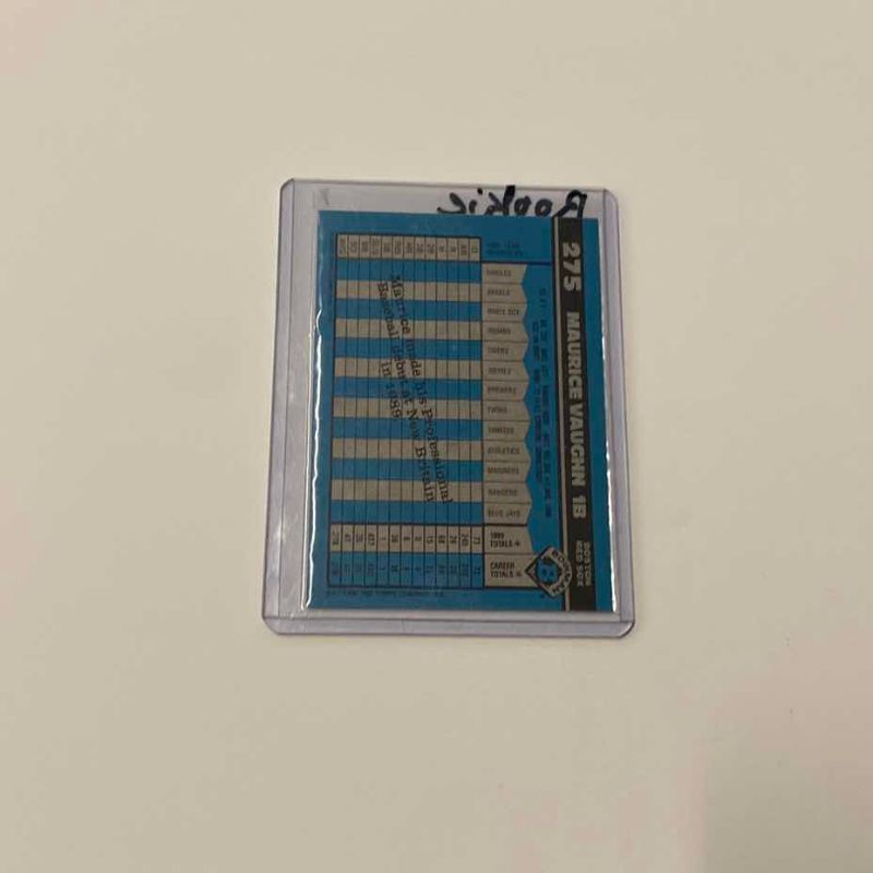 Photo 1 of 1990 BOWMAN MLB BASEBALL ROOKIE CARD MAURICE MO VAUGHN 275