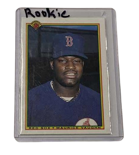 Photo 1 of 1990 BOWMAN MLB BASEBALL ROOKIE CARD MAURICE MO VAUGHN 275