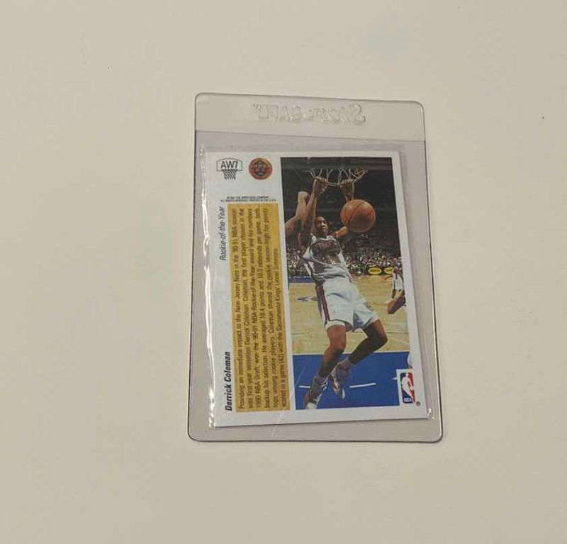 Photo 1 of 1991 THE UPPER DECK HOLOGRAM NBA BASKETBALL CARD DERRICK COLEMAN AW7