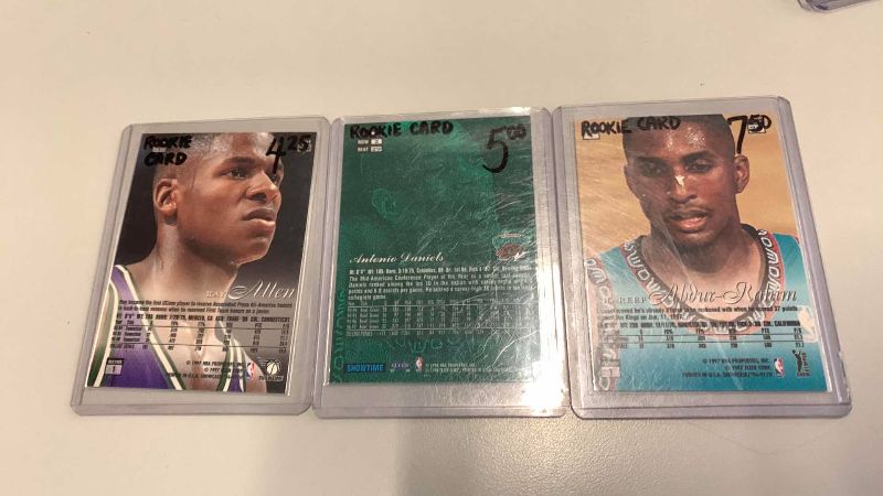 Photo 1 of 3 1997 FLAIR FLEER SHOWCASE NBA BASKETBALL ROOKIE CARDS RAY ALLEN, ANTONIO DANIEL AND SHAREEF ABDUR-RAHIM