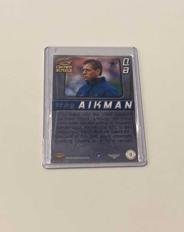 Photo 1 of 1998 PACIFIC TRADING CARDS TROY AIKMAN 3  NFL FOOTBALL